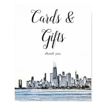 Chicago Skyline Cards & Gifts Zeichen