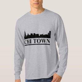 Chicago Skyline Chi Town Mens LS T - Shirt