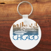 Chicago Skyline Design Schlüsselanhänger (Vorderseite)
