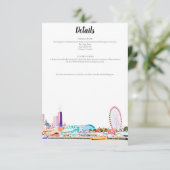 Chicago Skyline Details Card Einladung (Stehend Vorderseite)
