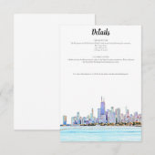 Chicago Skyline Details Card Einladung (Vorne/Hinten)