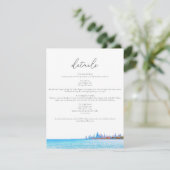 Chicago Skyline Details Einschließungskarte Einladung (Stehend Vorderseite)