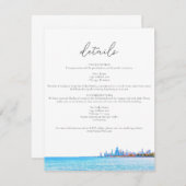 Chicago Skyline Details Einschließungskarte Einladung (Vorne/Hinten)