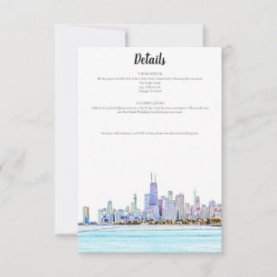 Chicago-Skyline-Details-Karte Einladung