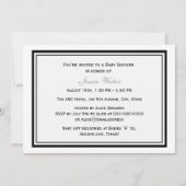 Chicago Skyline Etch Gerahmt #2H Baby Shower Storc Einladung (Rückseite)