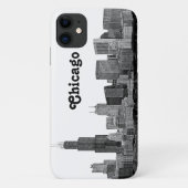Chicago Skyline Etched Case-Mate iPhone Hülle (Rückseite)
