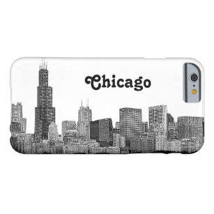 Chicago Skyline Etched Barely There iPhone 6 Hülle