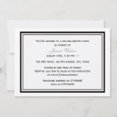 Chicago Skyline Etched Gerahmt #2 H Bachelorette Einladung (Rückseite)