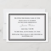 Chicago Skyline Etched Gerahmt H Abschluss Einladung (Rückseite)