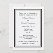 Chicago Skyline Etched Gerahmt V Verlobung Einladung (Rückseite)