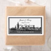 Chicago Skyline Etched Gerahmtes H Wine Label (Insitu)