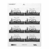 Chicago Skyline Etched H Wine Label (Vorne)