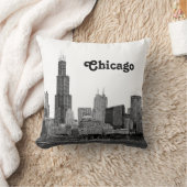 Chicago Skyline Etched Kissen (Decke)