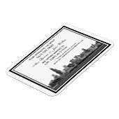Chicago Skyline Etched Save the Date Gerahmt Magnet (Linke Seite)