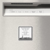 Chicago Skyline Etched Save the Date Gerahmt Magnet (In Situ (Geschirrspüler))