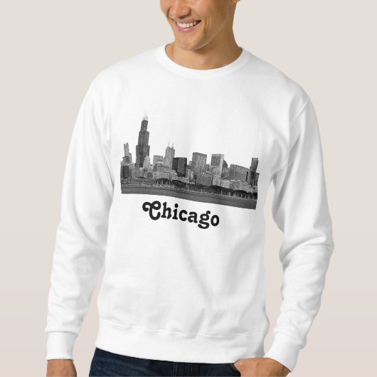 Chicago Skyline Etched Sweatshirt (Vorderseite)