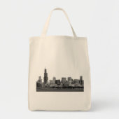 Chicago Skyline Etched Tragetasche (Vorne)