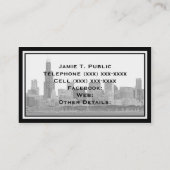Chicago Skyline Etched Visitenkarte (Rückseite)