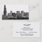 Chicago Skyline Etched Visitenkarte (Vorne/Hinten)