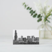 Chicago Skyline Etched Visitenkarte (Stehend Vorderseite)