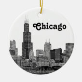 Chicago Skyline Etwas Keramikornament (Vorne)