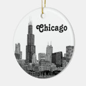Chicago Skyline Etwas Keramikornament (Links)