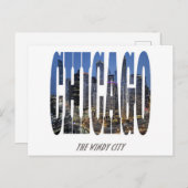 Chicago Skyline Feiertagspostkarte (Vorne/Hinten)