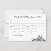 Chicago Skyline Flat Dankeschön Karte (Vorderseite)