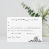 Chicago Skyline Flat Dankeschön Karte (Stehend Vorderseite)