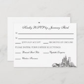 Chicago Skyline Flat Dankeschön Karte (Vorne/Hinten)