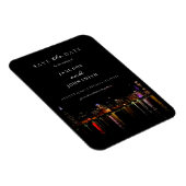 Chicago Skyline flat Save The Date Card Magnet (Rechte Seite)