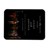 Chicago Skyline flat Save The Date Card Magnet (Horizontal)