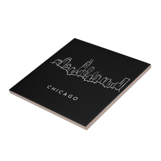 Chicago-Skyline Fliese (Seite)
