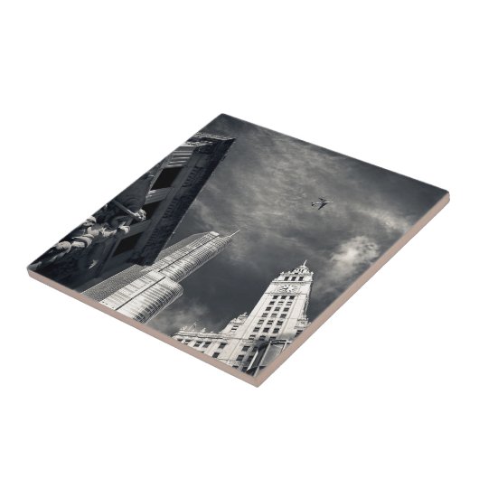 Chicago-Skyline Fliese (Seite)