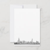 Chicago Skyline Food Choices RSVP Karte (Rückseite)