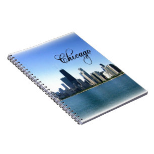 Chicago Skyline-Foto gegenüber dem Michigansee Notizblock