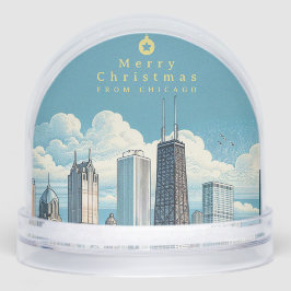 Chicago Skyline Foto Snow Globe hinzufügen Schneekugeln
