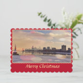 Chicago Skyline Frohe Weihnachtskarte Feiertagskarte (Stehend Vorderseite)