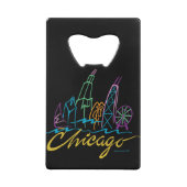 Chicago Skyline Geldbeutel Flaschenöffner (Rückseite)