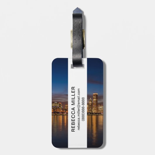 Chicago Skyline Gepäckanhänger (Rückseite vertikal)