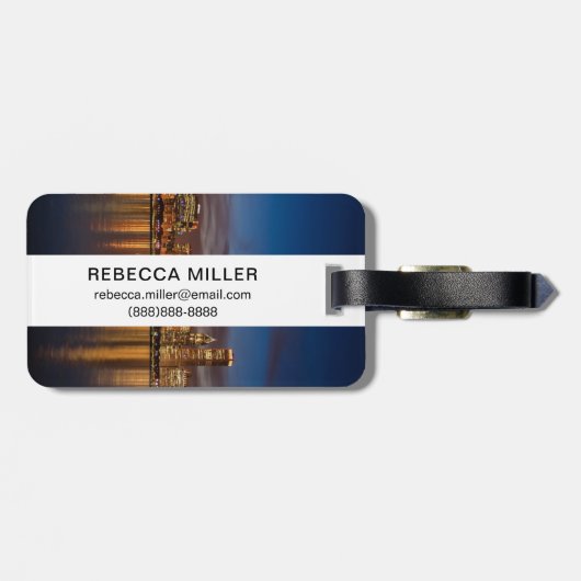 Chicago Skyline Gepäckanhänger (Rückseite horizontal)