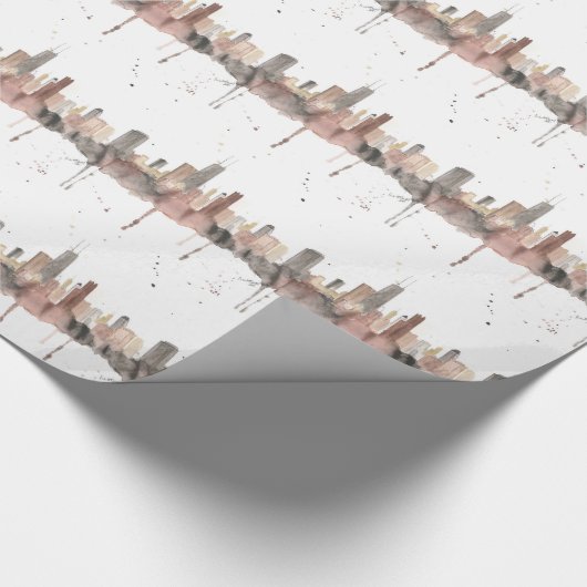 Chicago-Skyline Geschenkpapier (Ecke)
