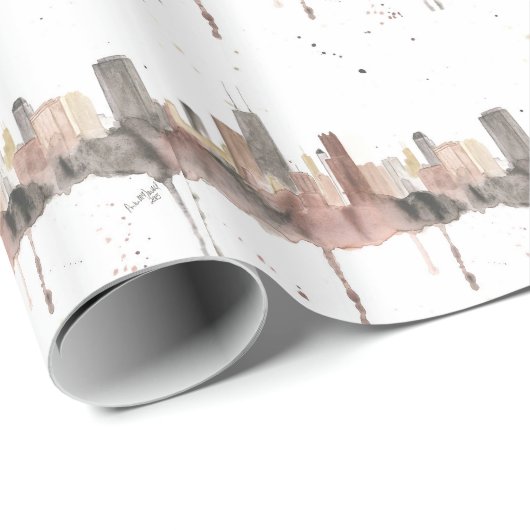 Chicago-Skyline Geschenkpapier (Rolleneckpunkt)
