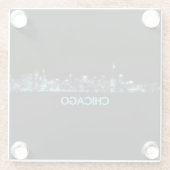 Chicago Skyline Glasuntersetzer (Rückseite)