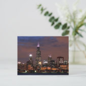 Chicago Skyline Go Sox Postkarte (Stehend Vorderseite)
