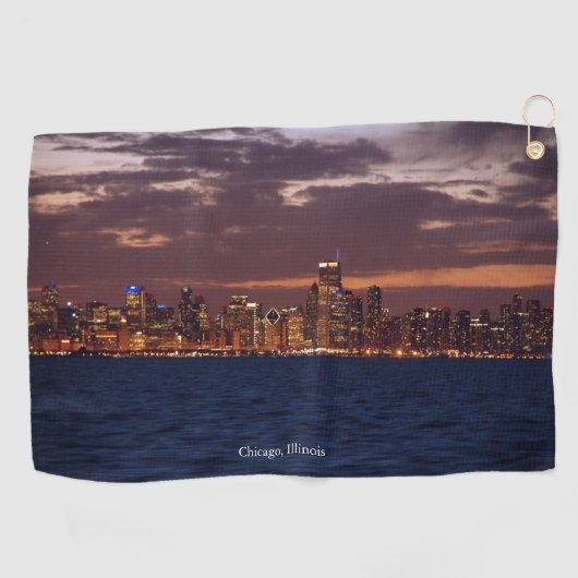 Chicago Skyline Golfhandtuch (Horizontal)