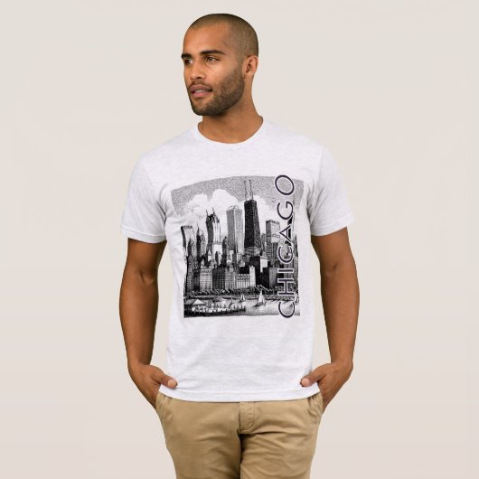 CHICAGO Skyline Graphic T - Shirt (Vorne ganz)