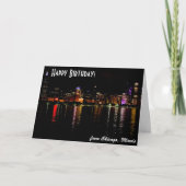 Chicago Skyline Happy Birthday Card Karte (Vorderseite)
