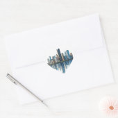 Chicago Skyline Heart Stickers (Umschlag)