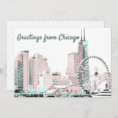 Chicago skyline Holiday stilvolle Postkarte (Vorne/Hinten)